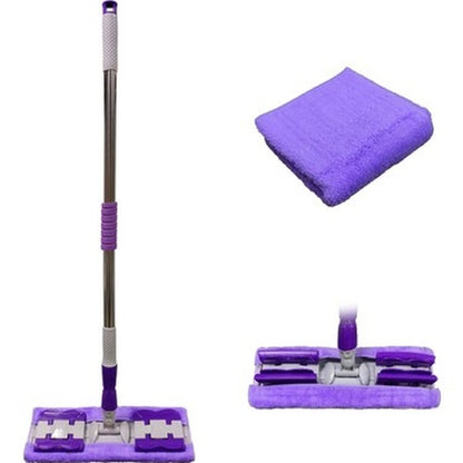 Sihirli Spin Mop Teleskopik Çok Amaçlı Mop +1 Bez Hediyeli - Mor (5643)