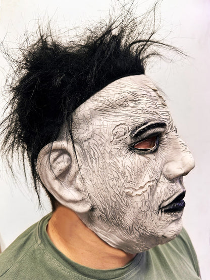 Siyah Saçlı Michael Myers Lateks Yüze Tam Yapışan Et Maske Korku Maskesi (5643)