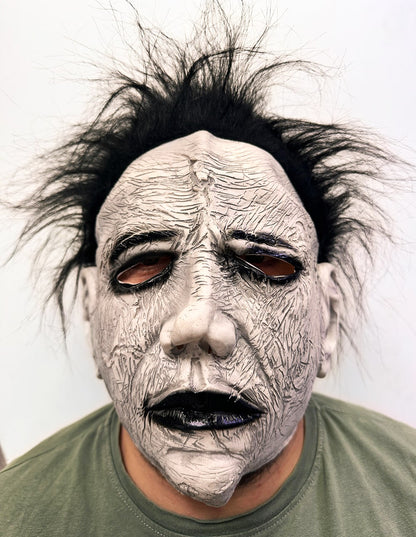 Siyah Saçlı Michael Myers Lateks Yüze Tam Yapışan Et Maske Korku Maskesi (5643)