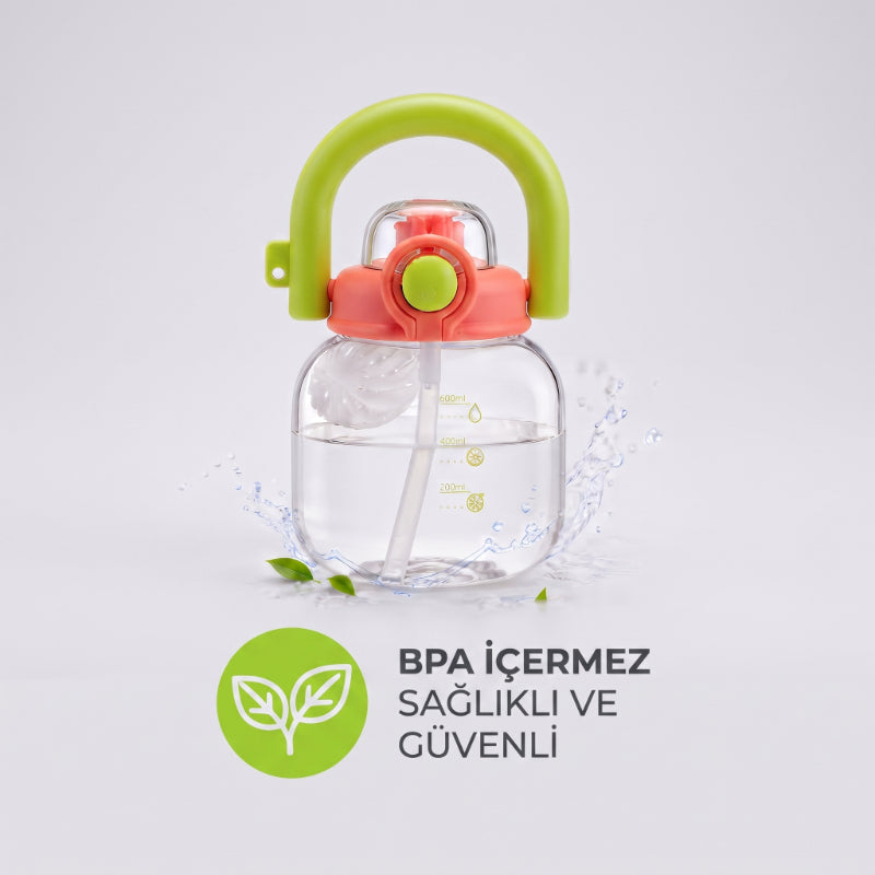 Sporcu Matarası - 600 ml - BPA İçermez - Sızdırmaz Kapaklı