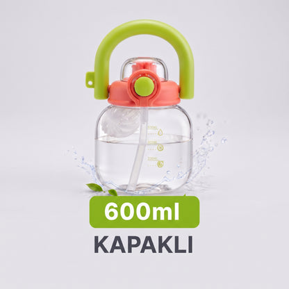Sporcu Matarası - 600 ml - BPA İçermez - Sızdırmaz Kapaklı