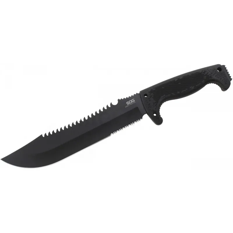 Sog F03t Kamp Tırtıklı Testereli Outdoor Klipsli / Bıçak 39 Cm - Kauçuk Saplı
