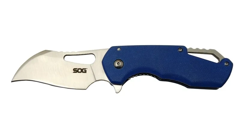 Sog İsonzo 1396bl Mavi Kamp Çakı 18cm - Yarı Otomatik, Kemerlikli, Kutulu