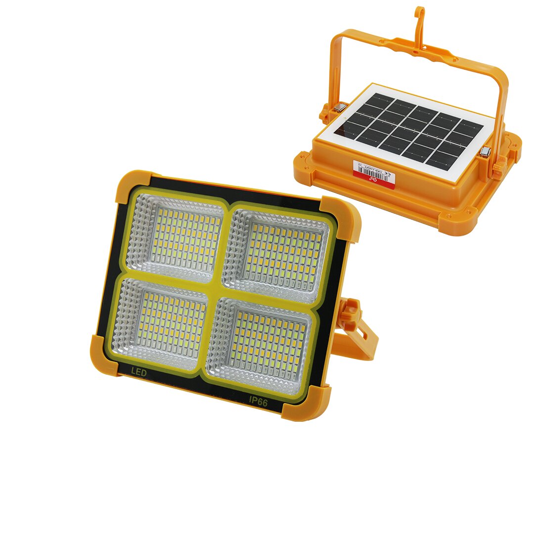 SOLAR LED LİGHT ÇAKARLI SOLAR PROJEKTÖR - POWERBANK KAMP - DIŞ MEKAN GÜNEŞ ENERJİLİ 12000mAh- 84X4=336LED (5643)