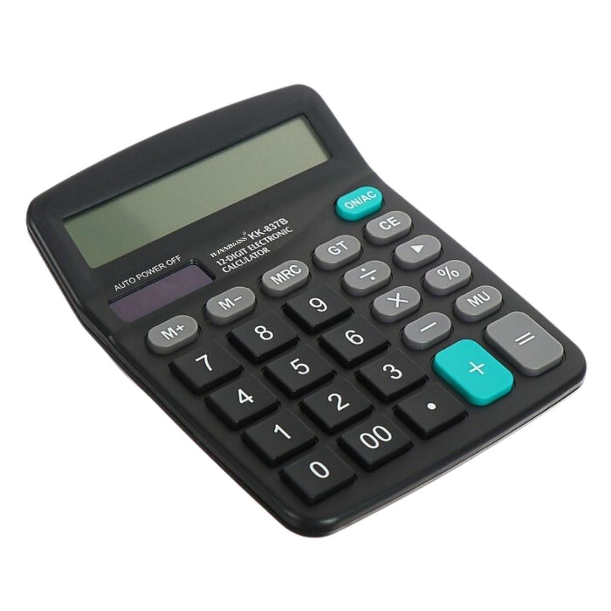 Standart Fonksiyonlu 12 Haneli Geniş LCD Ekran,Pill Masaüstü Hesap Makinesi (5643)