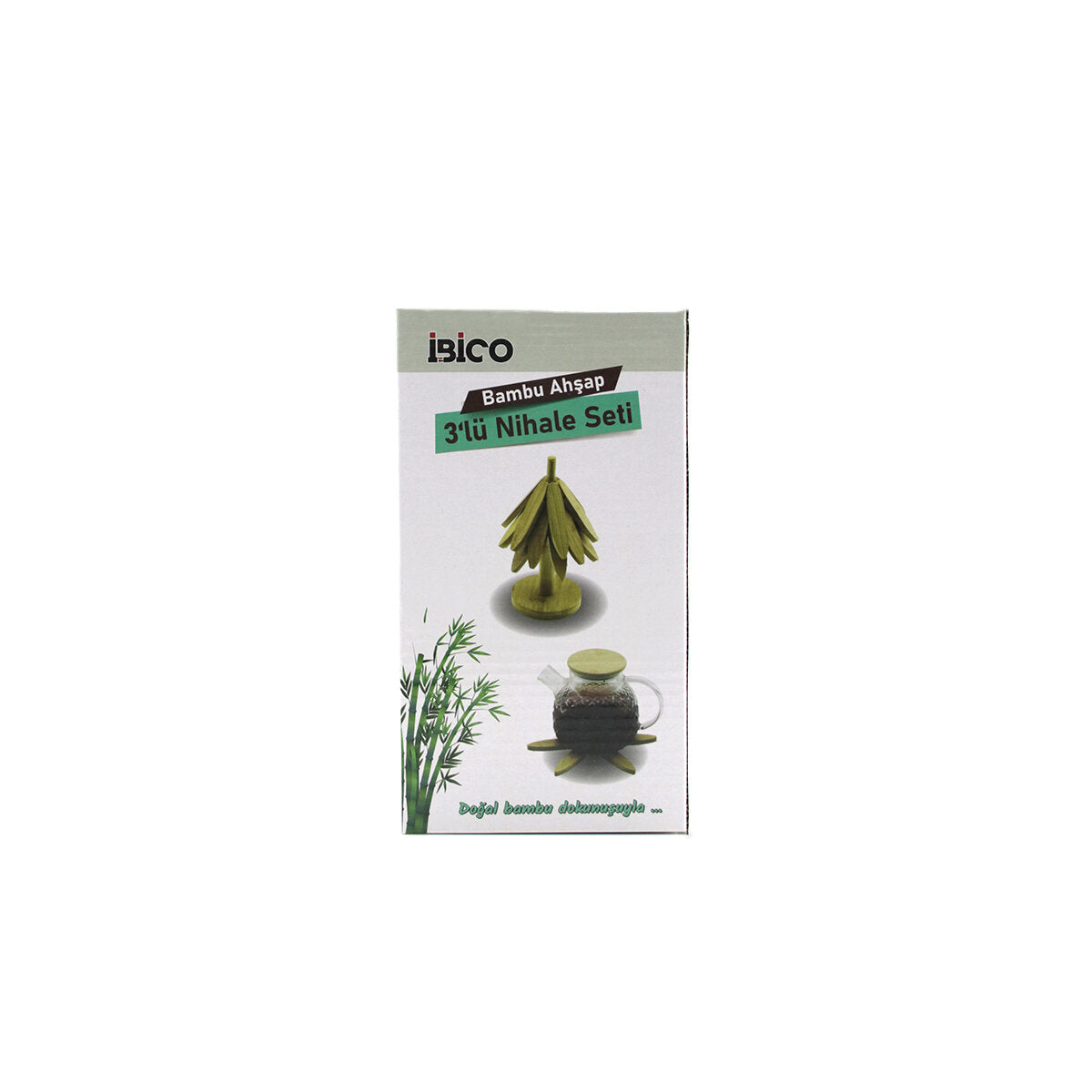 STANDLI=AĞAÇ MODEL 2PCS AHŞAP BAMBU KATLANIR NİHALE YAPRAKLI ÇİÇEK MODELİ= ÇAP: 20CM (5643)