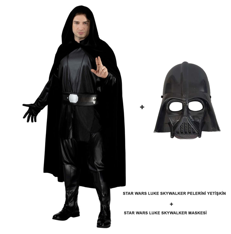 Star Wars Luke Skywalker Pelerini Yetişkin Ve Maskesi (5643)