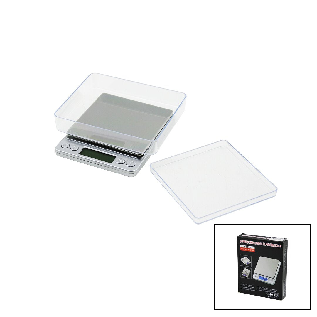 SUPERIOR MINI I-2000 3000GR/0.1GR MİNİ=10.5X13CM HASSAS TARTI - TERAZİ ŞEFFAF PLS.KAPAK PİLLİ (5643)