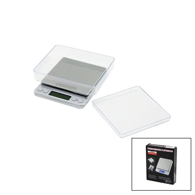 SUPERIOR MINI I-2000 3000GR/0.1GR MİNİ=10.5X13CM HASSAS TARTI - TERAZİ ŞEFFAF PLS.KAPAK PİLLİ (5643)