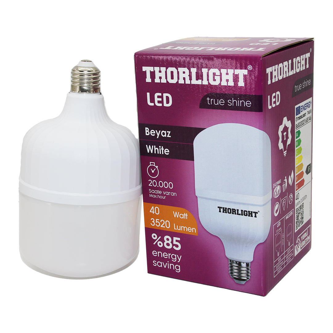 THORLIGHT 40W E27 TORCH T-SHAPE BEYAZ LED AMPUL T-40B (5643)