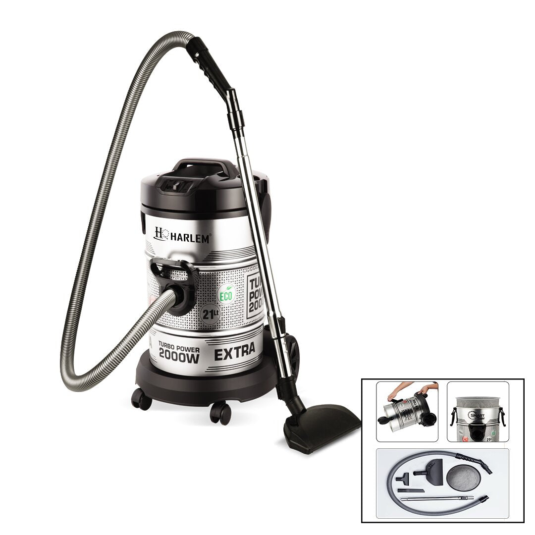 TORBASIZ - KURU VAKUMLU - METAL KASA ELEKTRİKLİ SÜPÜRGE 21LT - 2850W HSV-622DVC (5643)