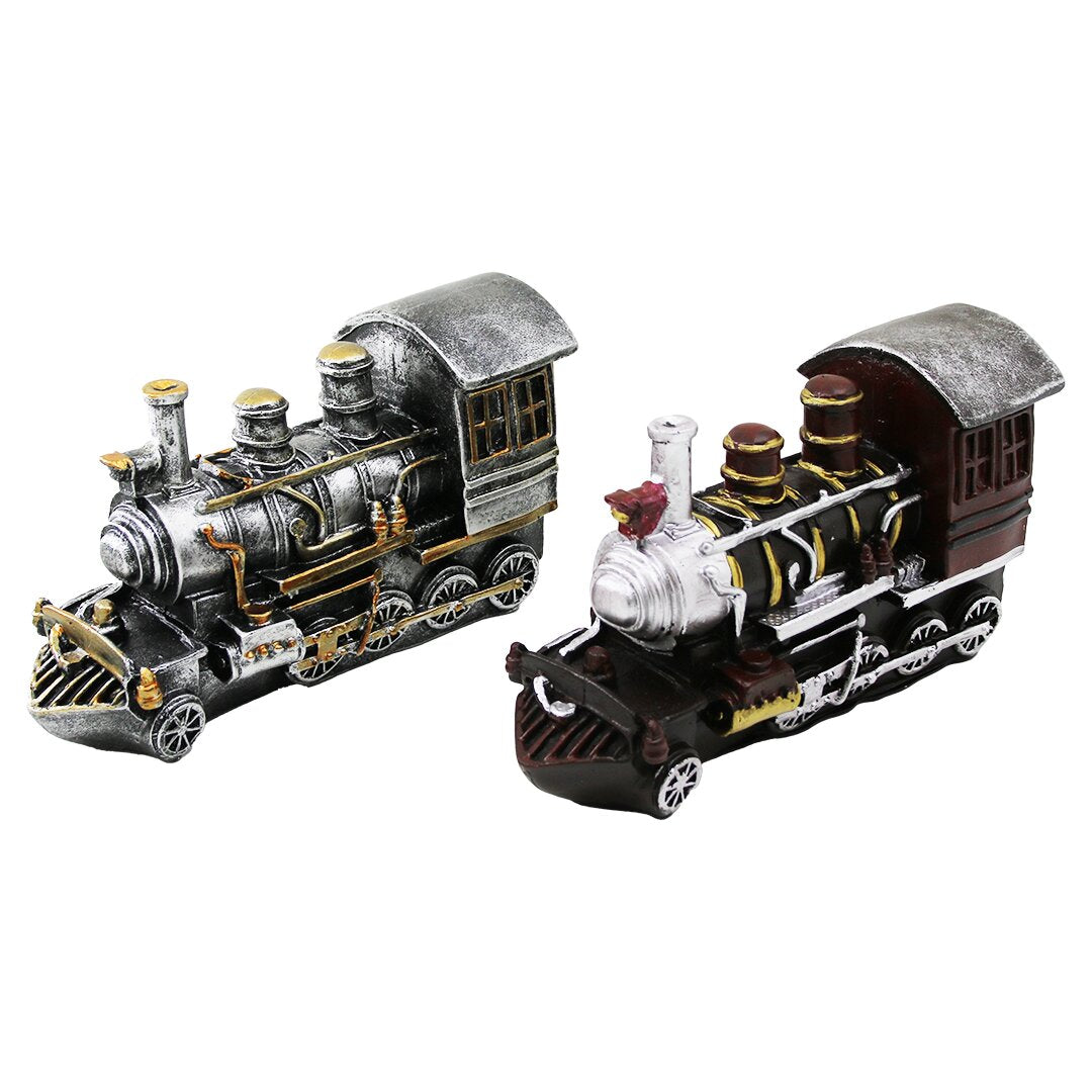 TREN VİNTAGE DEKORATİF BİBLO - KUMBARA RENKLİ 20X12X8CM REÇİNE (5643)