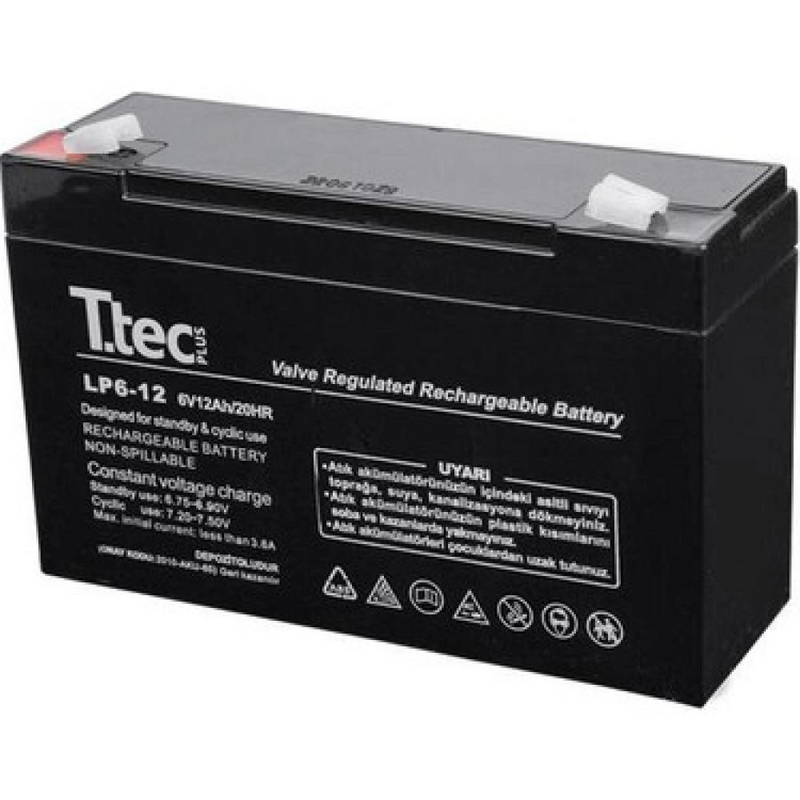 Ttec 6v 12 Ah Kuru Bakımsız Akü