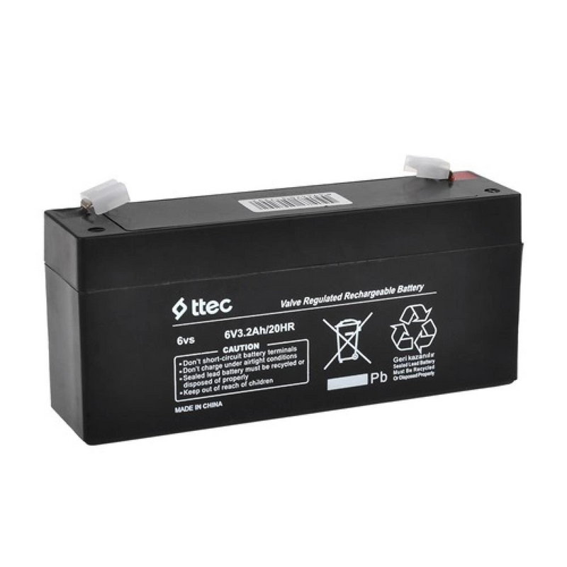 Ttec 6v 3.2 Ah Kuru Bakımsız Akü