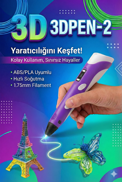 Üç Boyutlu Yazıcı 3d Kalem Pen Printer