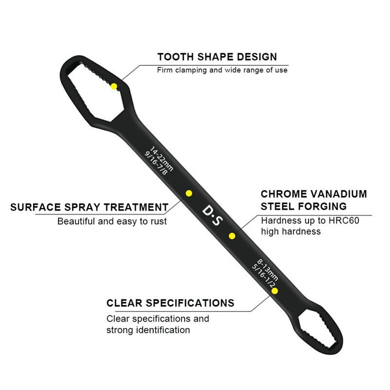 Universal Anahtarı Çift kafalı Çok Fonksiyonlu 6-22mm (5643)