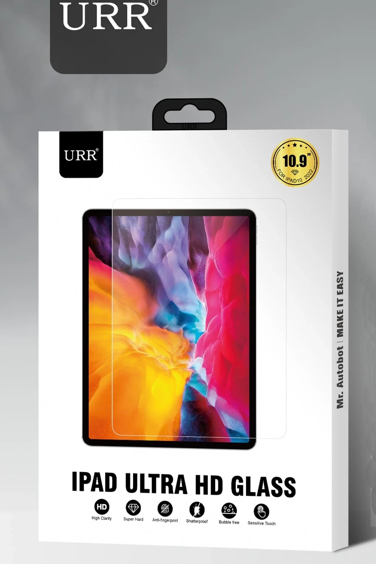 URR Apple iPad Mini 6 Ultra HD Tablet Cam Ekran Koruyucu - Siyah