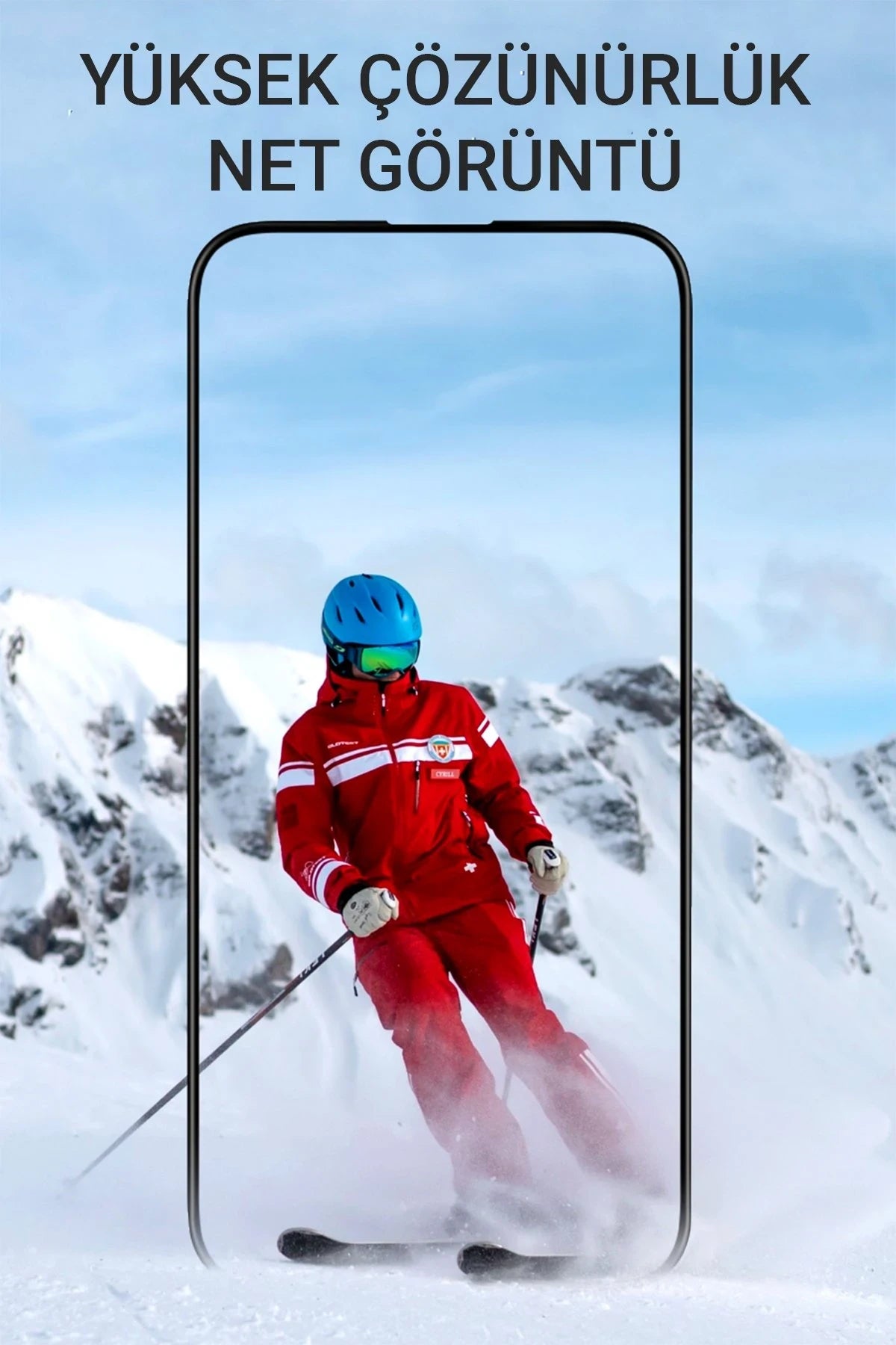 URR Apple iPhone 14 Pro Max 2.5D Antistatik Silkscreen Cam Ekran Koruyucu - Siyah