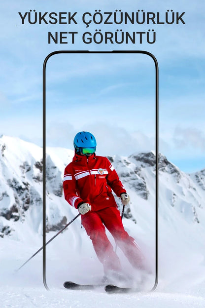 URR Apple iPhone 14 Pro Max 2.5D Antistatik Silkscreen Cam Ekran Koruyucu - Siyah
