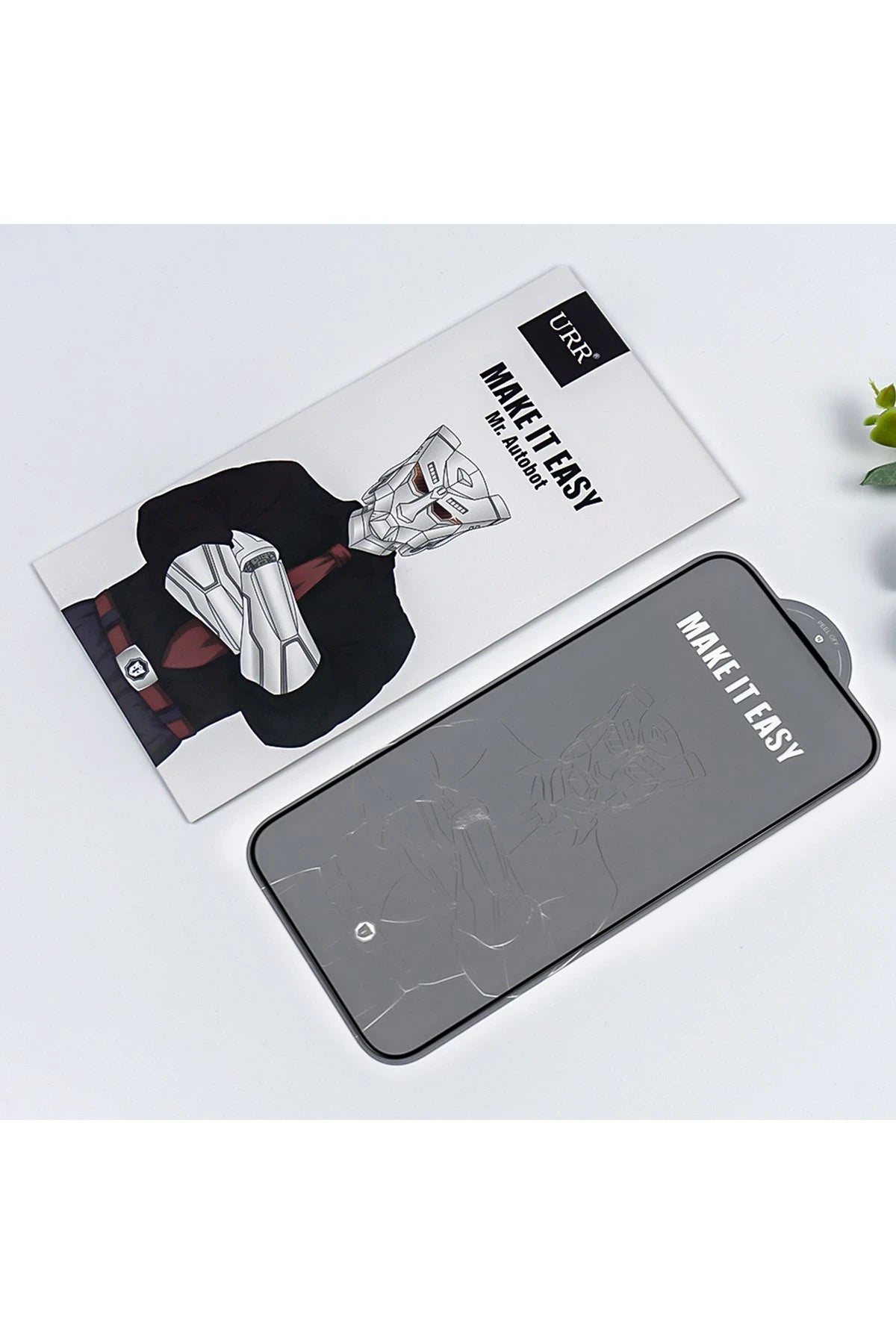 URR Apple iPhone 14 Pro Max 2.5D Antistatik Silkscreen Cam Ekran Koruyucu - Siyah