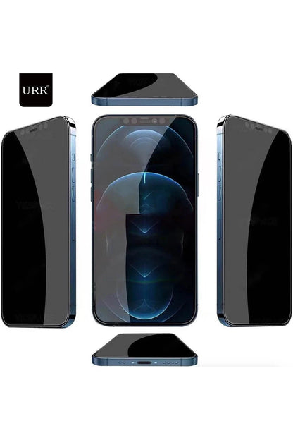 URR Apple iPhone 14 Pro Max 4 Way Anti Spy 360 Privacy Cam Ekran Koruyucu - Siyah