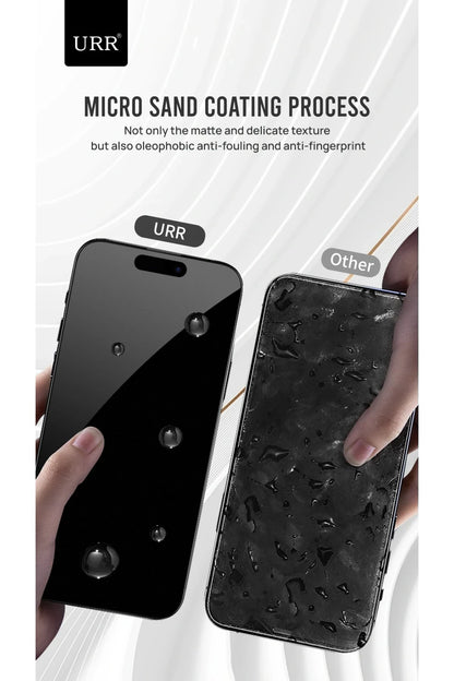 URR Apple iPhone 14 Pro Max Matte Antiglare Cam Ekran Koruyucu - Siyah
