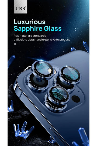 URR Apple iPhone 14 Pro Max Sapphire PVDSS Kamera Lens Koruyucu - Siyah