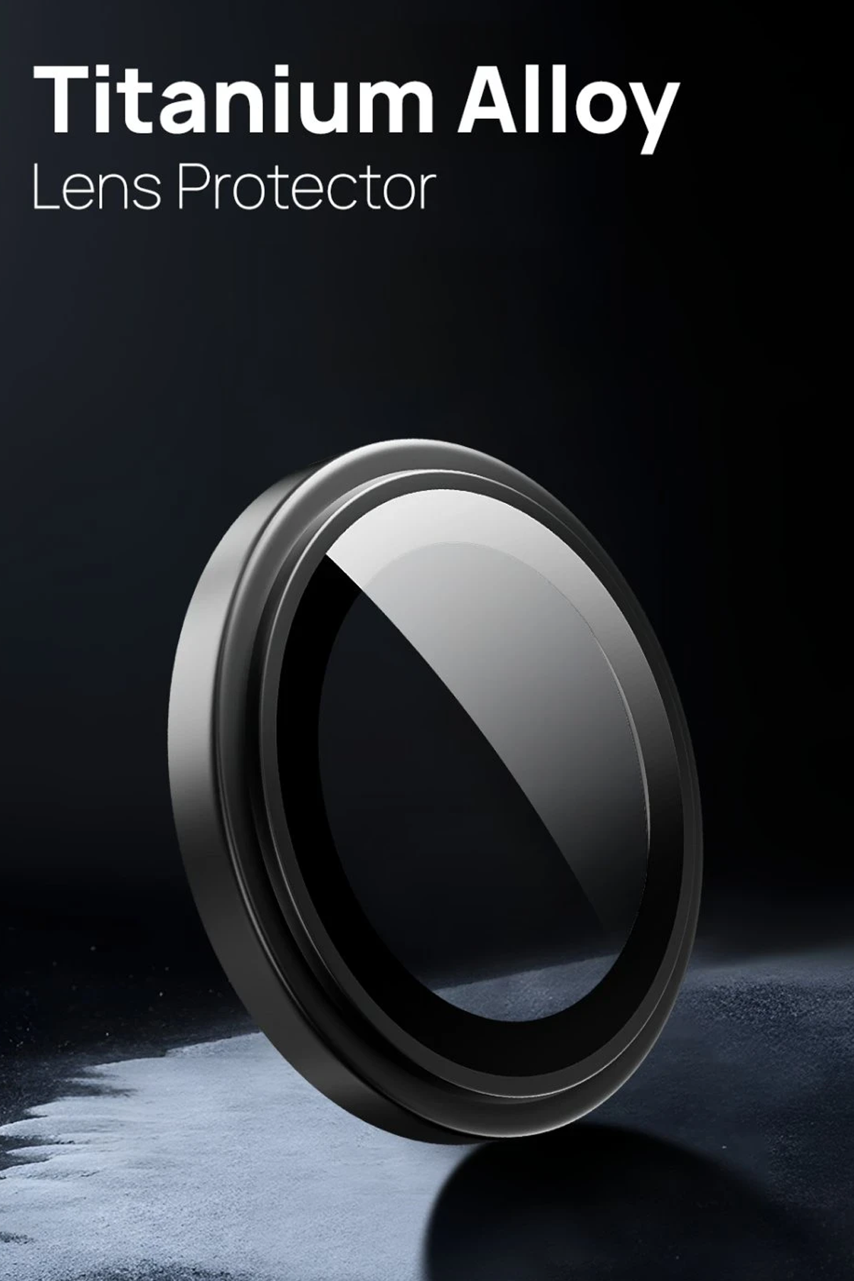 URR Apple iPhone 14 Pro Max Titanium Alloy AR Kamera Lens Koruyucu - Siyah