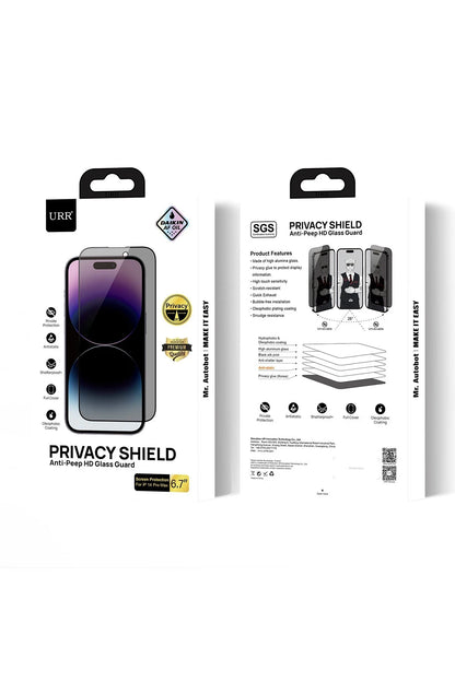 URR Apple iPhone 15 Pro 3D Resin Edge Cam Ekran Koruyucu - Siyah