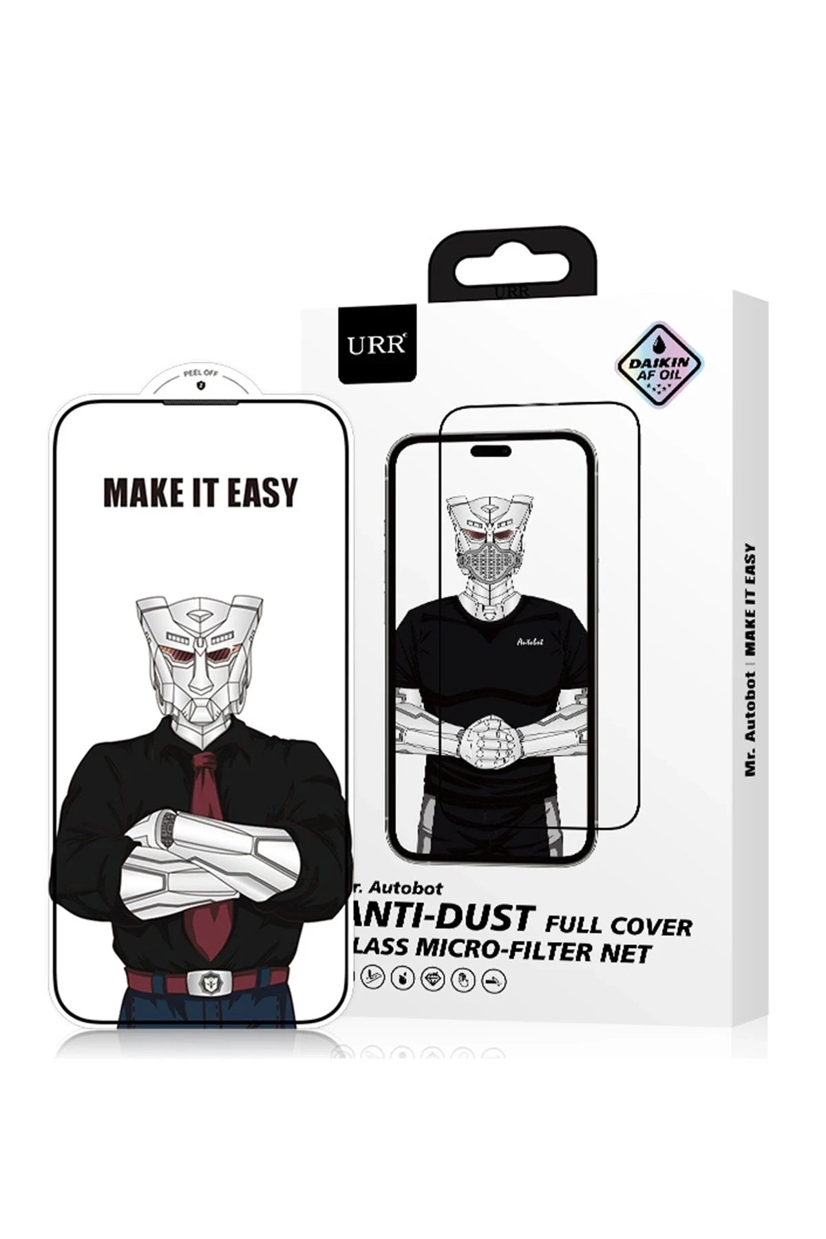 URR Apple iPhone 15 Pro Lazer Antidust Cam Ekran Koruyucu - Siyah
