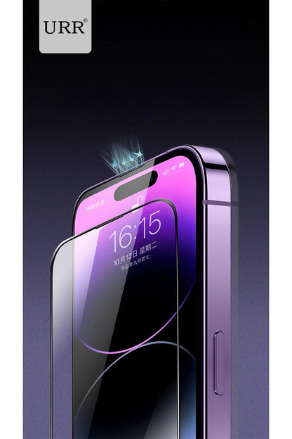 URR Apple iPhone 15 Pro Lazer Antidust Cam Ekran Koruyucu - Siyah