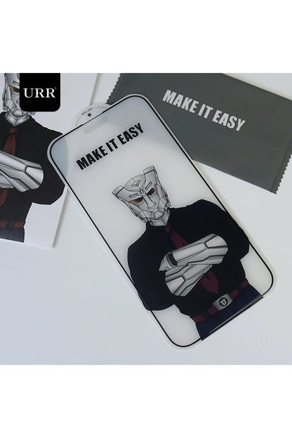 URR Apple iPhone 15 Pro Max 3D Matte Antiglare Resin Edge Cam Ekran Koruyucu - Siyah
