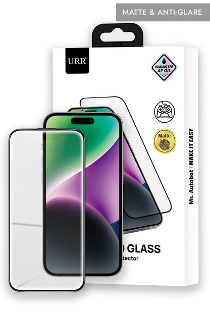 URR Apple iPhone 15 Pro Max Matte Antiglare Cam Ekran Koruyucu - Siyah