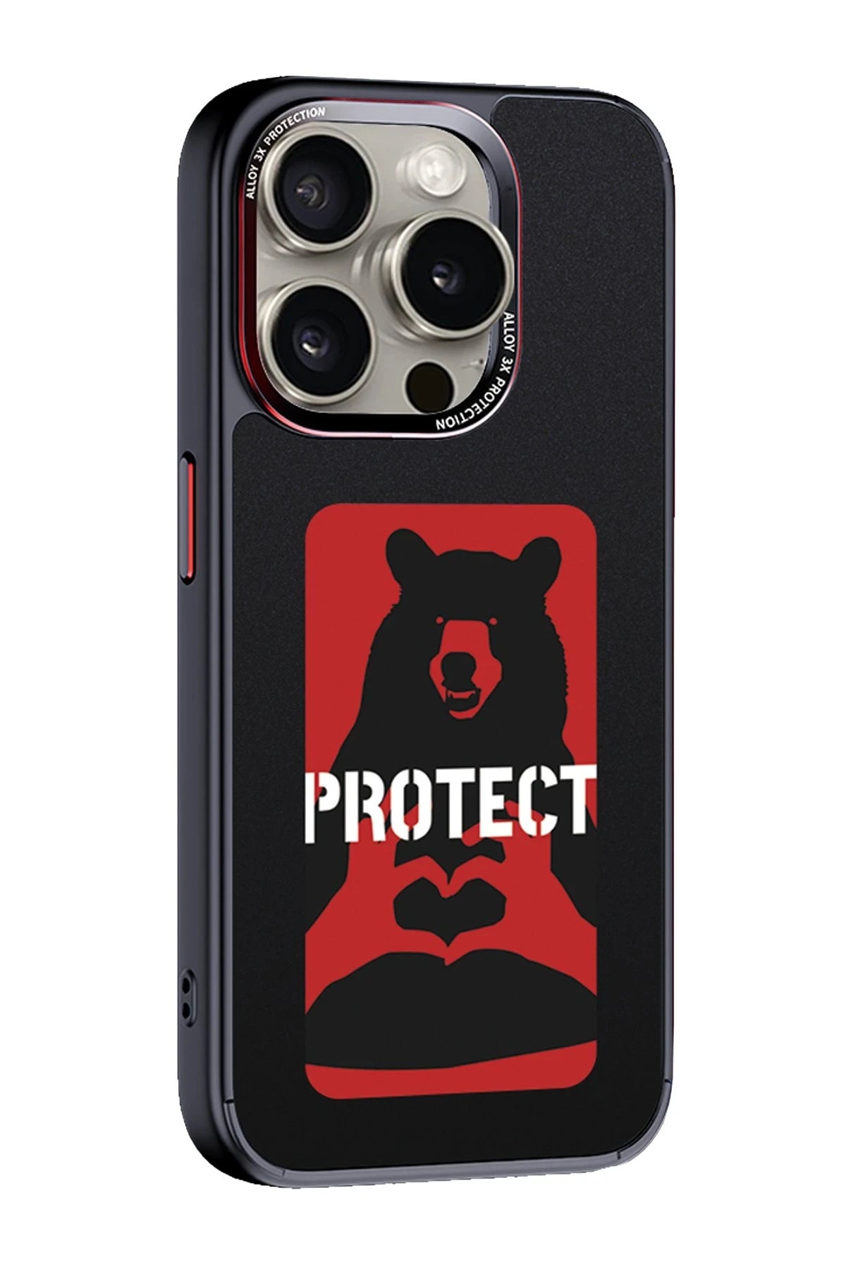 URR Apple iPhone 15 Pro Max NFC Smart Case Akıllı Kapak - Siyah