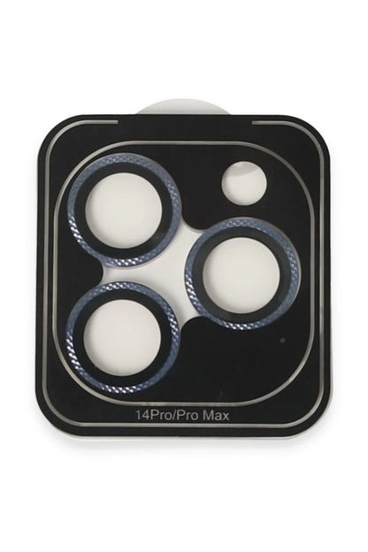 URR Apple iPhone 15 Pro Max Rhomb Snakeskin AR Kamera Lens Koruyucu - Lacivert