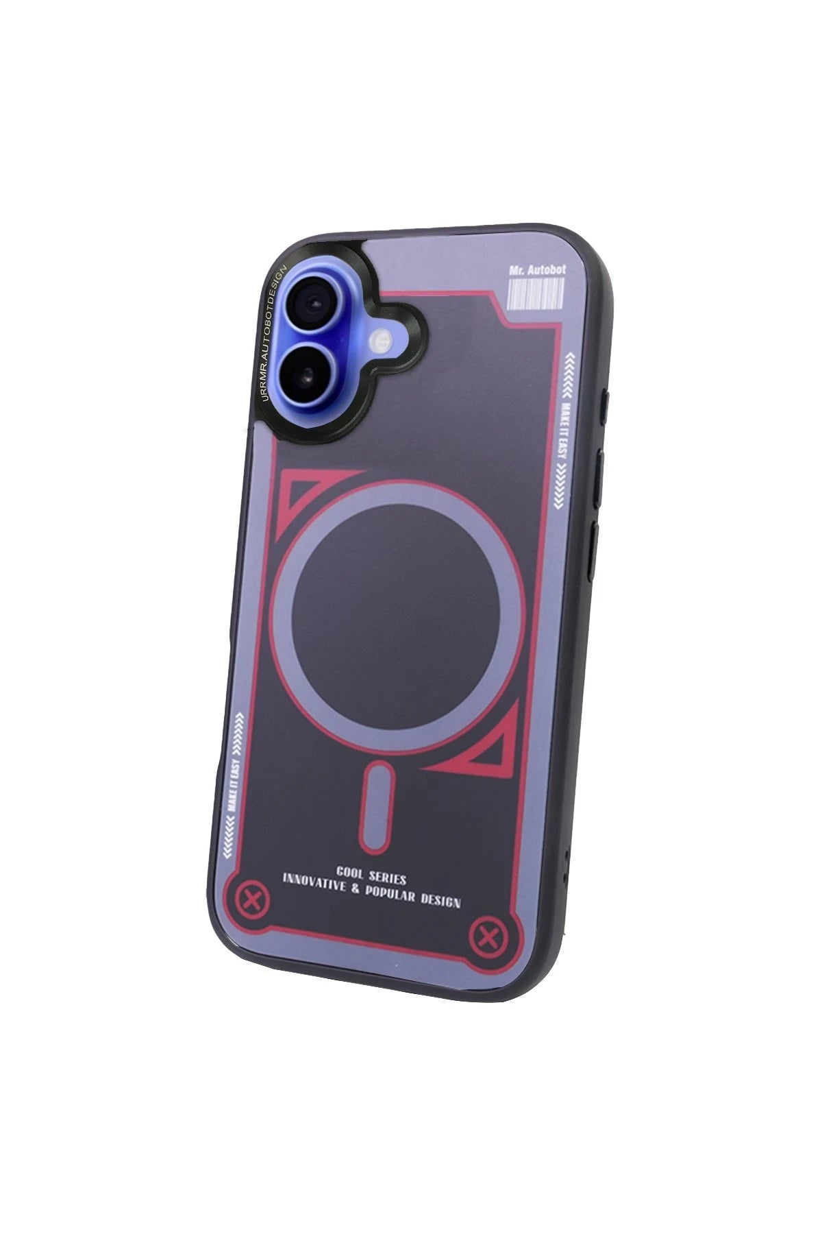 URR Apple iPhone 16 Cool Series Matte Pure PC Magsafe Kapak - Siyah
