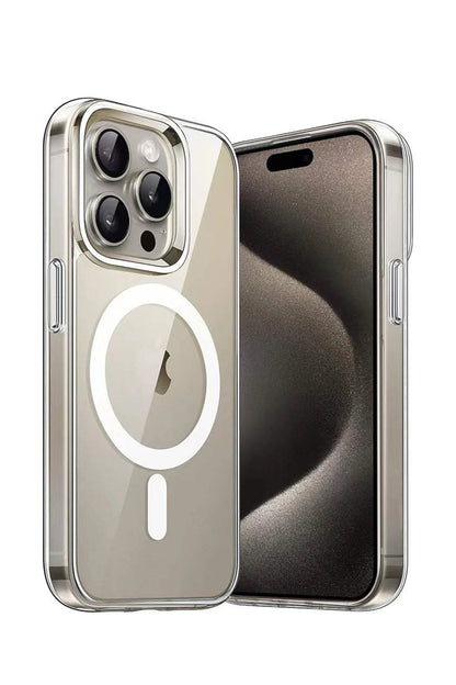 URR Apple iPhone 16 Crystal Clear Magsafe 3in1 Ekran Koruyucu ve Kamera Lens Set - Şeffaf