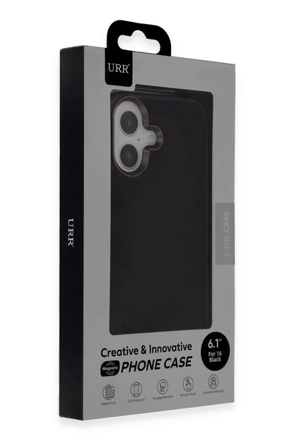 URR Apple iPhone 16 Matte Pure Glass Magsafe Kapak - Siyah