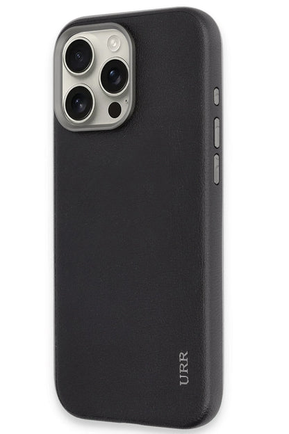 URR Apple iPhone 16 Pro Innovative Leather Magsafe Kapak - Siyah