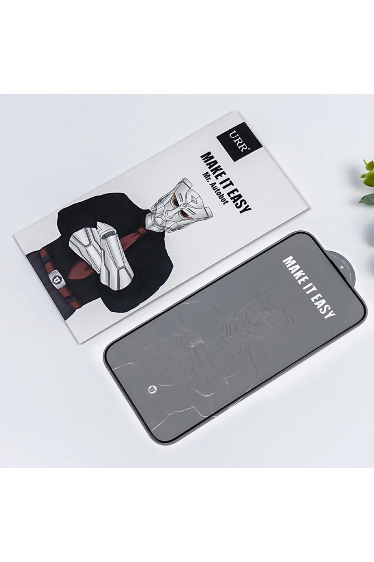 URR Apple iPhone 16 Pro Max 2.5D Antistatik Silkscreen Cam Ekran Koruyucu - Siyah