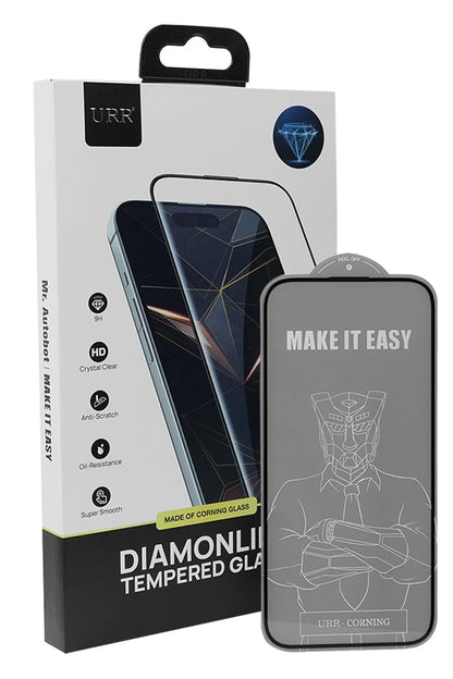 URR Apple iPhone 16 Pro Max Diamonlike Corning Glass 3X Shatterproof Sapphire Cam Ekran Koruyucu - Siyah
