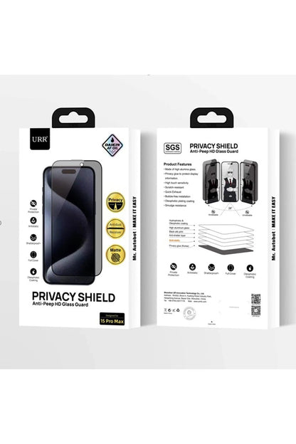 URR Apple iPhone 16 Pro Max Matte Privacy Cam Ekran Koruyucu - Siyah