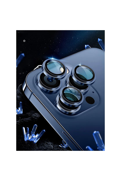 URR Apple iPhone 16 Pro Max Sapphire PVDSS Kamera Lens Koruyucu - Siyah