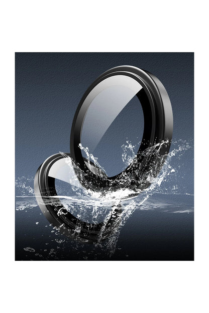 URR Apple iPhone 16 Titanium Alloy AR Kamera Lens Koruyucu - Siyah