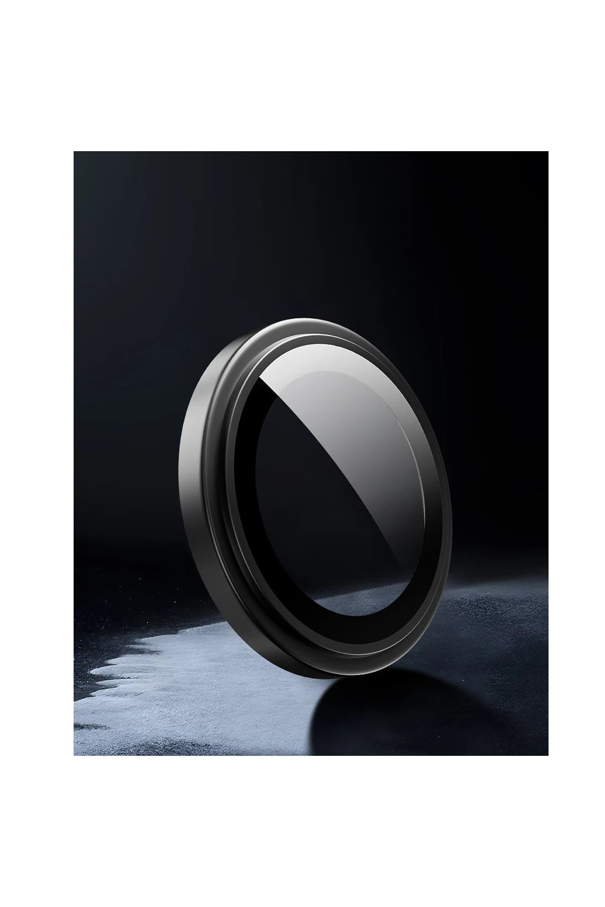 URR Apple iPhone 16 Titanium Alloy AR Kamera Lens Koruyucu - Siyah