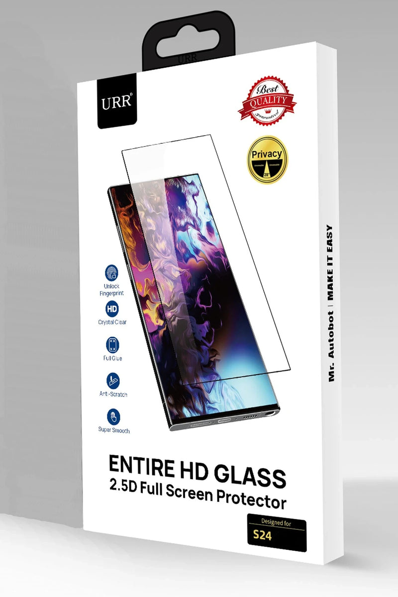 URR Samsung Galaxy S24 2.5D 20º Entire HD Privacy Cam Ekran Koruyucu - Siyah