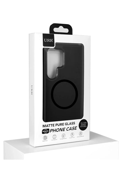 URR Samsung Galaxy S24 Ultra Matte Pure Glass Magsafe Kapak - Siyah