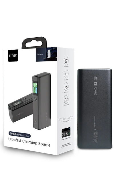 URR Ultrafast Charging Source 130W 20.000 mAh PD Powerbank - Siyah