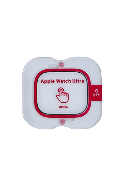 URR Apple Watch Ultra 2 49mm 3D Full Glue 2in1 Saat Cam Ekran Koruyucu - Siyah