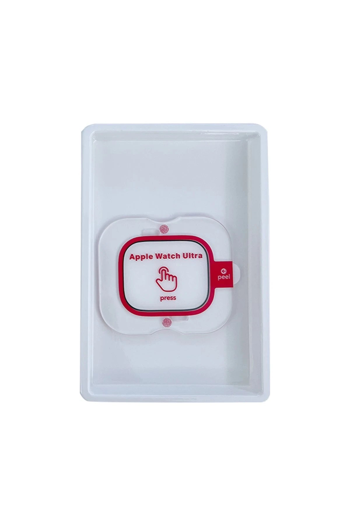 URR Apple Watch Ultra 2 49mm 3D Full Glue 2in1 Saat Cam Ekran Koruyucu - Siyah